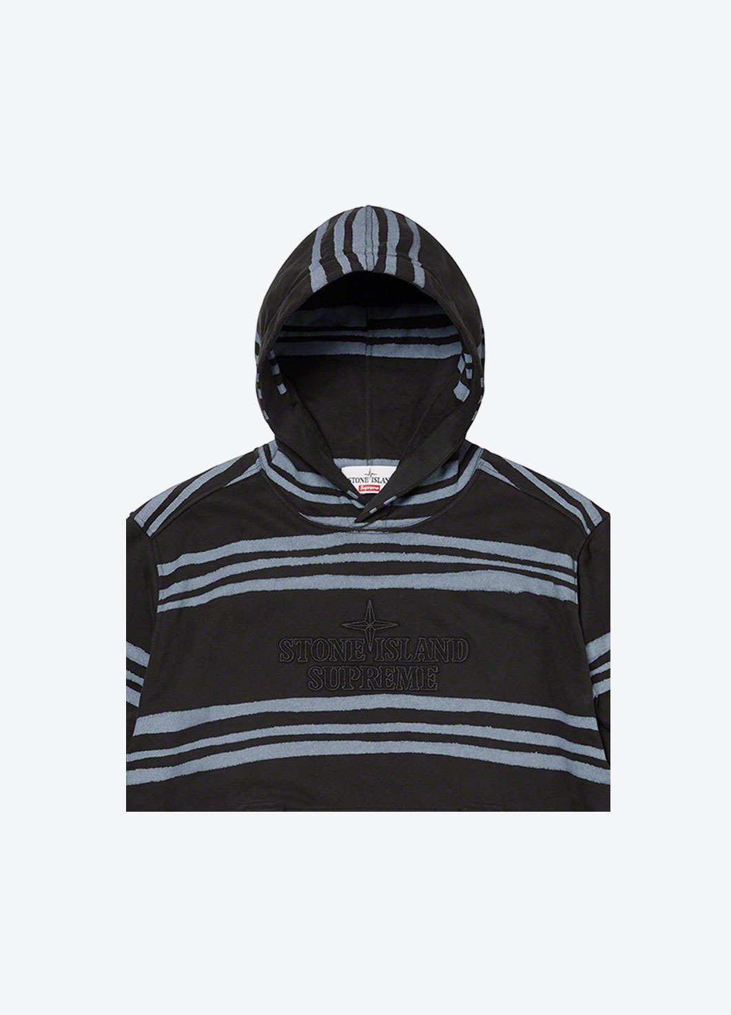 Supreme Stone Island Warp Stripe Hooded Sweatshirt Black – Watch my Watch
