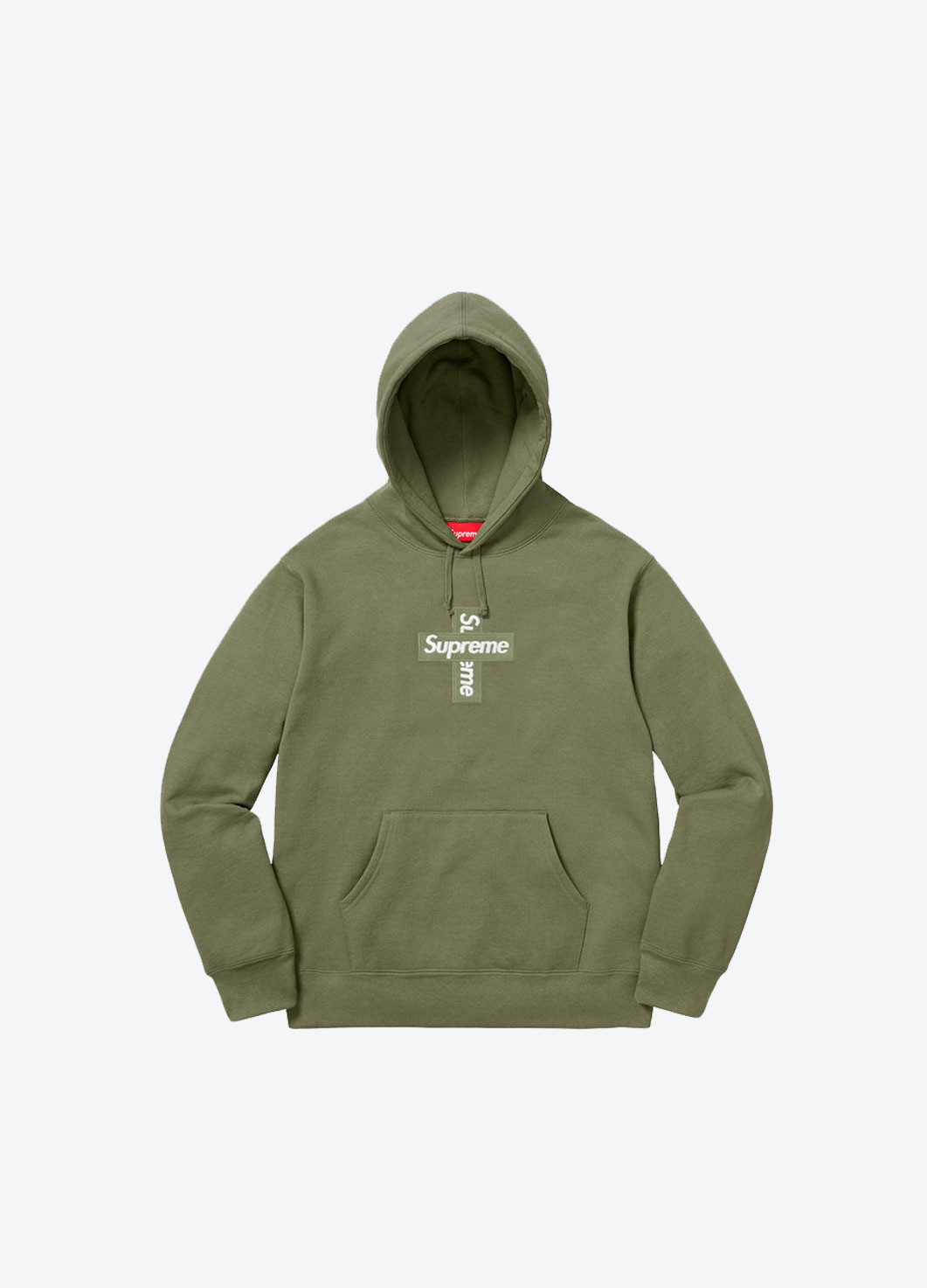supreme cross box logo hoodie olive オリーブ